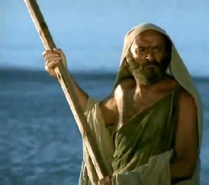 Omero Antonutti nei panni di Noè nel film di Ermanno Olmi "Genesi: la Creazione e il Diluvio" (1996)