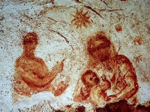 Balaam indica la stella dei Magi nelle Catacombe di Priscilla