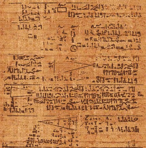 Un frammento del Papiro di Rhind