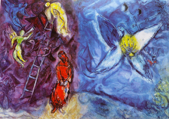 Marc Chagall, "Il sogno di Giacobbe", olio su tela, Museo del Messaggio Biblico di Nizza