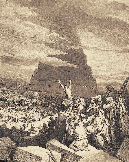 Gustave Dor, "La Torre di Babele", incisione, 1865
