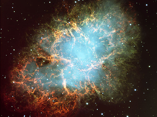 La nebulosa del Granchio, resto di una supernova esplosa il 4 luglio 1054