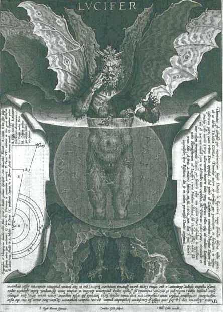 Lucifero nell'edizione della commedia di Alessandro Vellutello (1534)