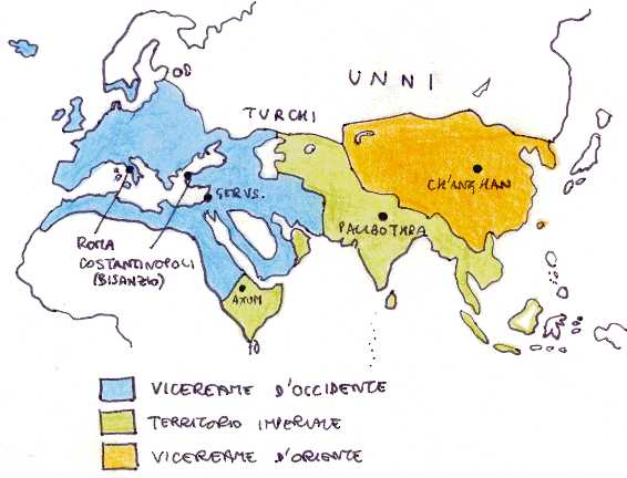 La situazione dell'Impero Greco al principio dell'Era Cristiana