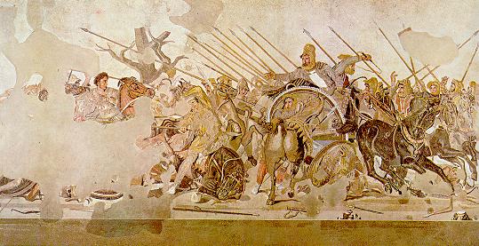 La battaglia di Isso, affresco da Pompei