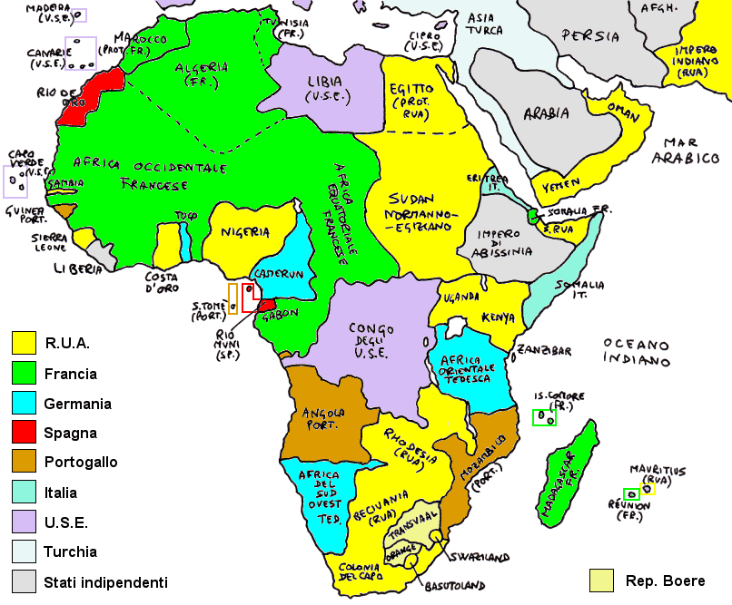 Spartizione coloniale dell'Africa dal 1884 al 1914