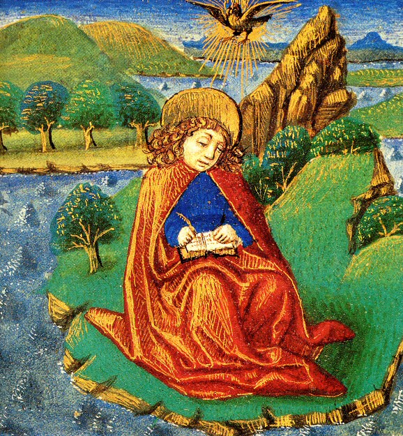 San Giovanni a Patmos, miniatura dalla Biblioteca Municipale di Clermont-Ferrand
