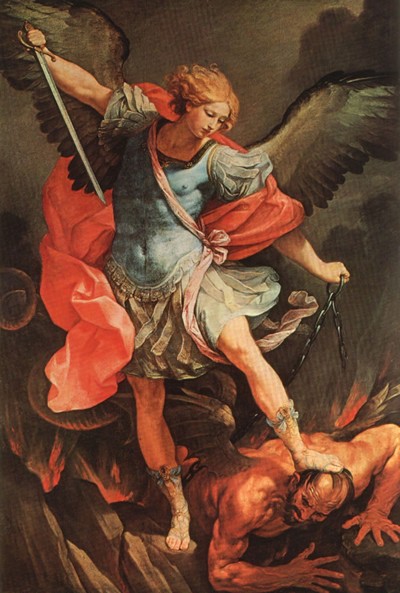 Guido Reni, San Michele sconfigge Satana (1635), chiesa di Santa Maria della Concezione, Roma