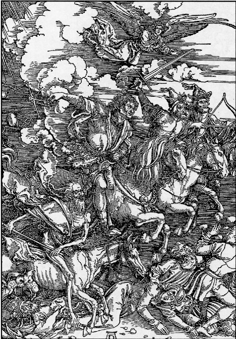 Albrecht Dürer, "I quattro cavalieri dell'Apocalisse", xilografia (1498)