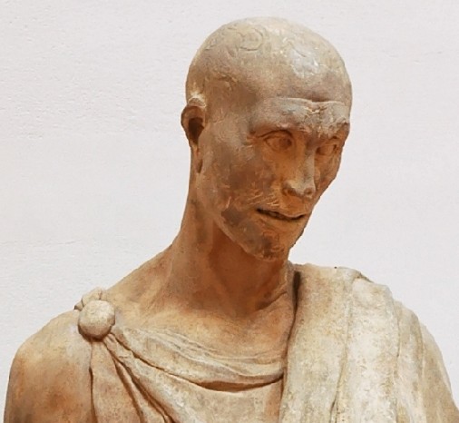 Donatello, il profeta Abacuc, scultura in marmo dal campanile del Duomo di Firenze