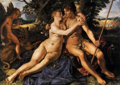 Hendrick Goltzius (1558-1617), "Venere e Adone", 1614, Pinacoteca di Monaco