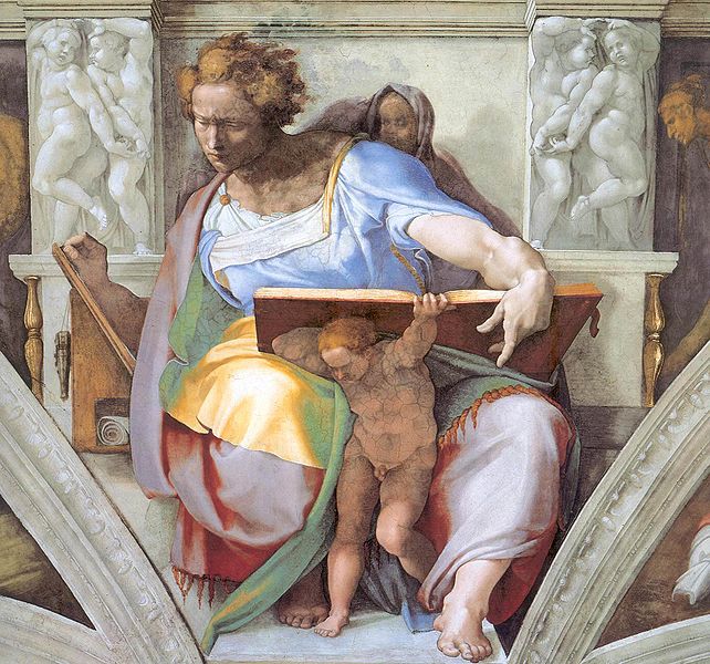 Il profeta Daniele affrescato da Michelangelo nella volta della Cappella Sistina (1511-1512)
