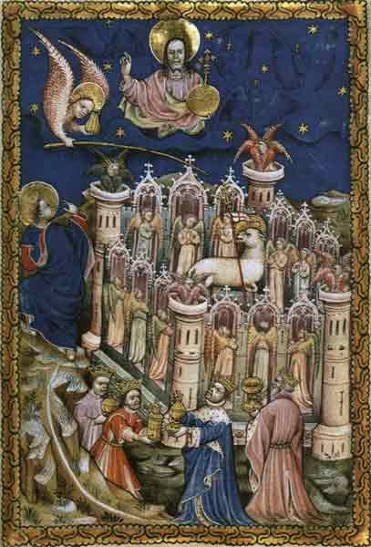 La Gerusalemme celeste e l'Agnello, miniatura del 1400 circa, Bibliothque Nationale, Parigi