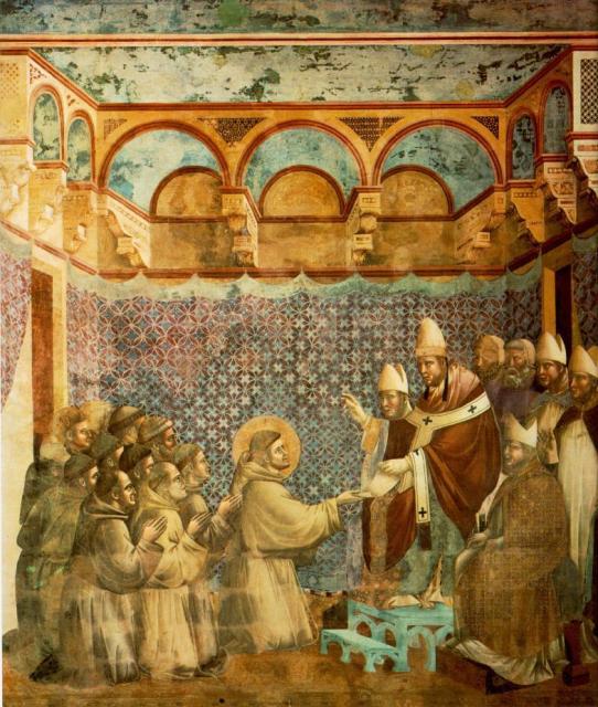 Giotto, Innocenzo III approva la Regola Francescana, Basilica Superiore di Assisi