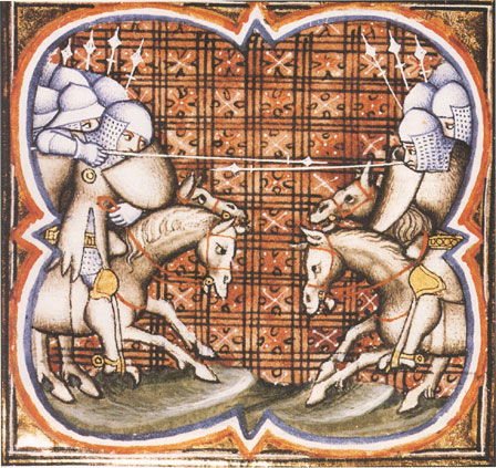 La battaglia di Muret durante la Crociata contro gli Albigesi, miniatura dalla Bibliothèque nationale de France