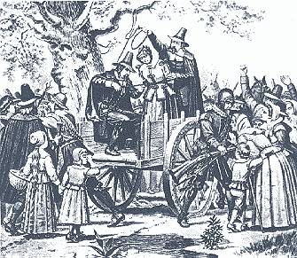 Impiccagione di una "strega" a Salem