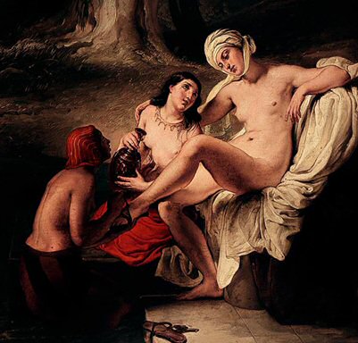 Francesco Hayez, Betsabea al bagno, Milano, Pinacoteca di Brera