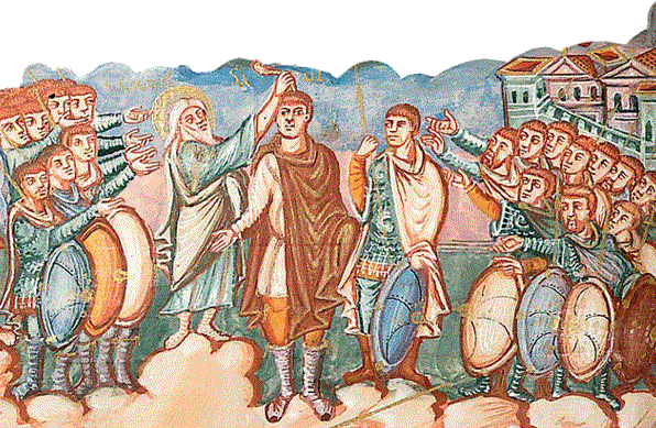 Unzione di Saul, Miniatura del secolo IX, Basilica di San Paolo Roma dans immagini sacre Saul