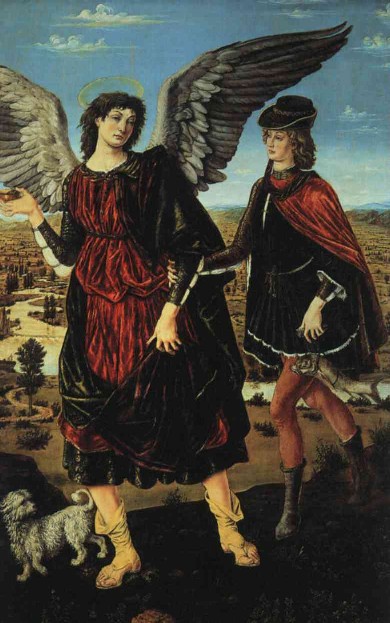 Antonio Pollaiolo, L'Arcangelo Raffaele e Tobia, 1460, tempera su legno, Galleria Sabauda, Torino