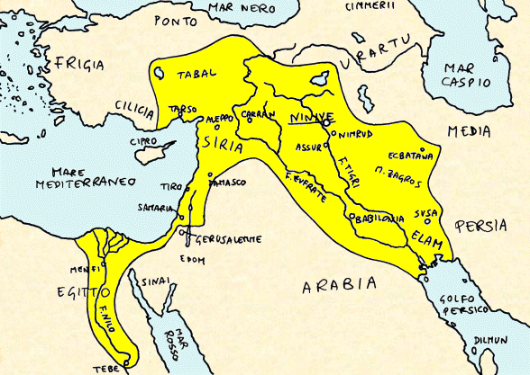L'Impero Assiro dopo la caduta del Regno di Israele (722 a.C.)