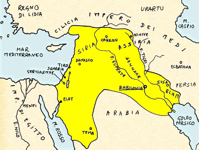 L'impero neobabilonese (disegno dell'autore di questo sito)