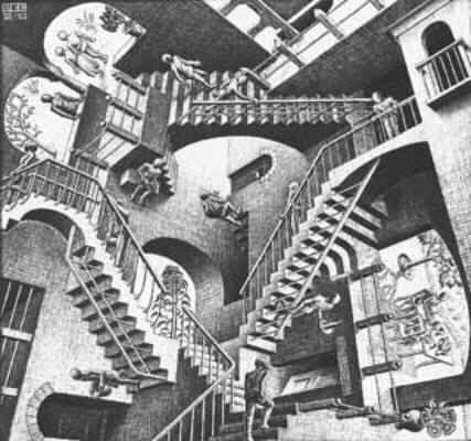 Maurits C. Escher, Relatività, 1953, litografia