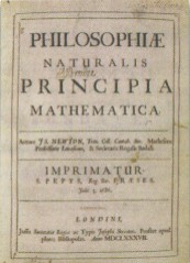 Frontespizio della prima edizione dei "Principia" di Newton