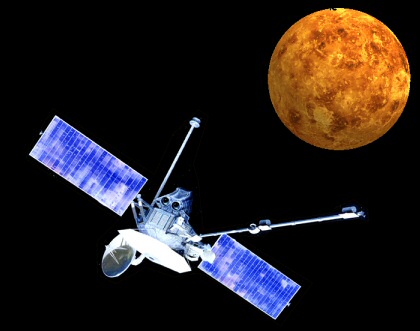 Fotomontaggio della sonda NASA Mariner 10