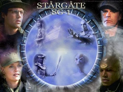 Il cast della serie di fantascienza "Stargate SG1"