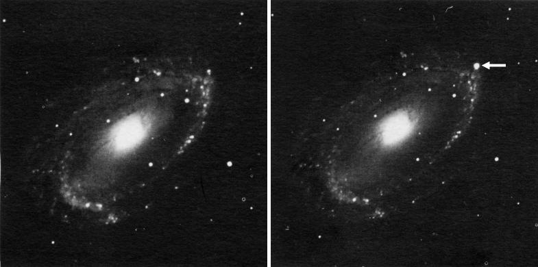 La Supernova esplosa nel 1940-41 nella Galassia NGC 4725