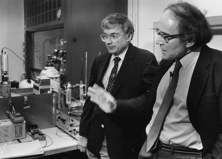Da sinistra: Stanley Pons e Martin Fleischmann