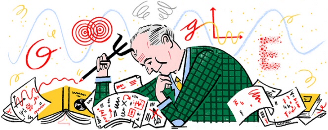 Doodle di Google pubblicato l'11 dicembre 2017 per il 135° anniversario della nascita di Max Born