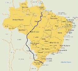 Il fronte sudamericano nell'aprile 1943 (cliccare per ingrandire)