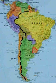 Il fronte sudamericano nel luglio 1941 (cliccare per ingrandire)