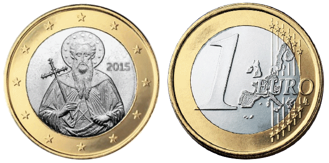 Una proposta di Enrica S. per una moneta da un euro bulgara, da coniare quando questo paese entrer nell'eurozona: sul dritto riporta l'effigie di San Giovanni di Rila