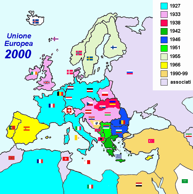 L'espansione delle Comunit Europee (dal 1962 Unione Europea)