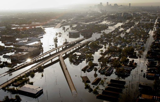 New Orleans dopo il passaggio dell'uragano Katrina nell'agosto 2005