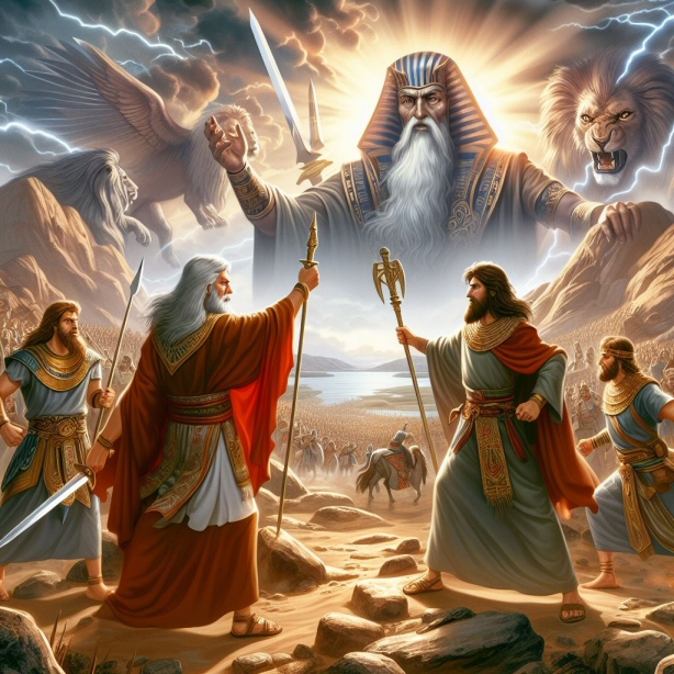 Abramo e Mamre l'Amorreo affrontano in battaglia re Amrafel di Sennaar e lo sconfiggono con l'aiuto del Signore degli Eserciti
