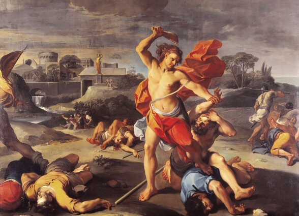 Aureliano Milani, Sansone combatte contro i Filistei nella Guerra di Gaza, 1722