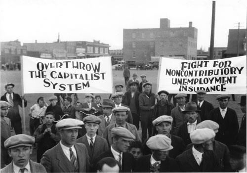 Dettaglio di una delle numerose manifestazioni spontanee negli USA del 1929