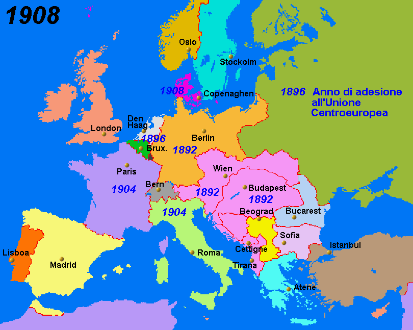 L'Europa nel 1908