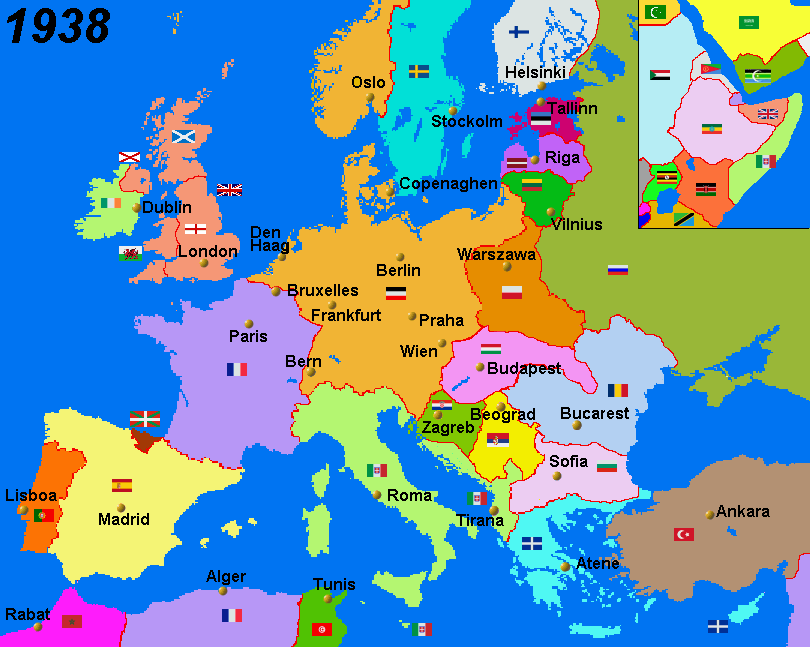 L'Europa e il Corno d'Africa nel 1938