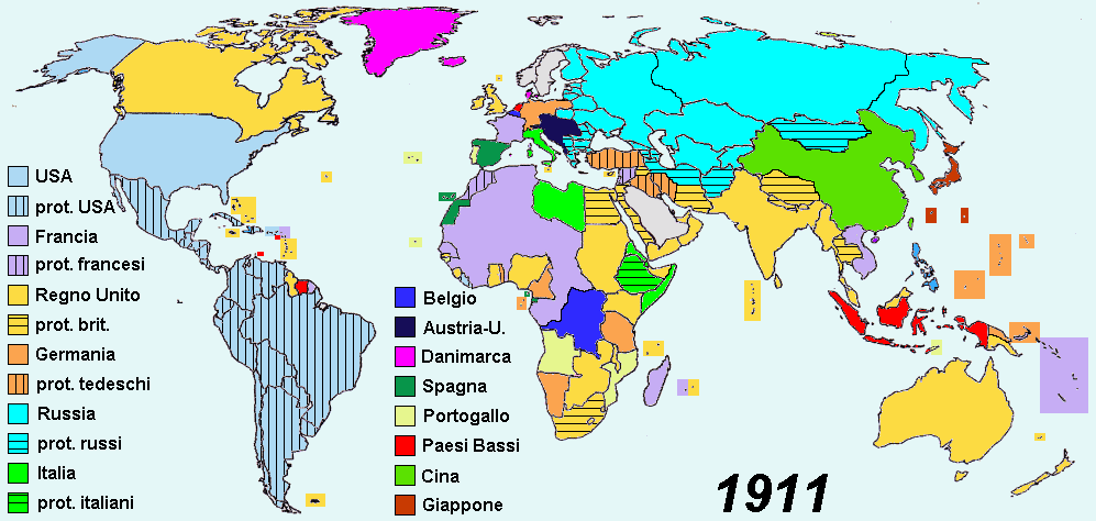 Il mondo nel 1911