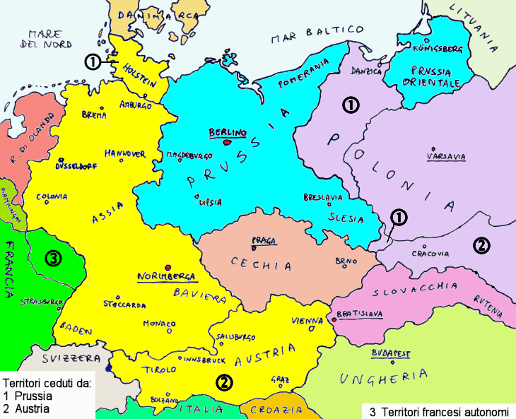 Gli stati tedeschi nel 1919 (grazie a William Riker)