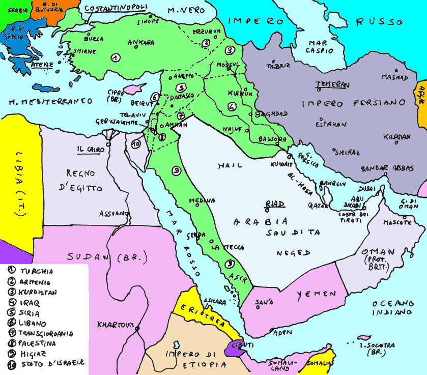 L'Impero Ottomano nel 1948