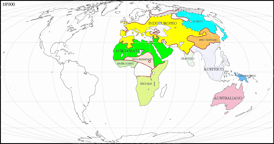 L'Eurasia nel 18.000 a.C. secondo Bhrg'hros