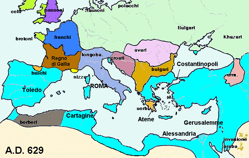 L'Impero Romano nel 629