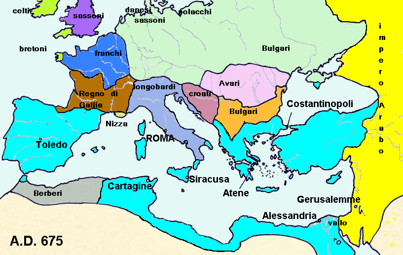 L'Impero Romano nel 675