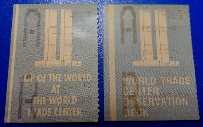 Biglietti per il World Trade Center staccati nel 2005!