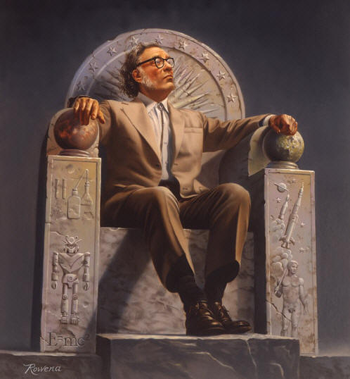 Asimov in un dipinto di Rowena Morrill